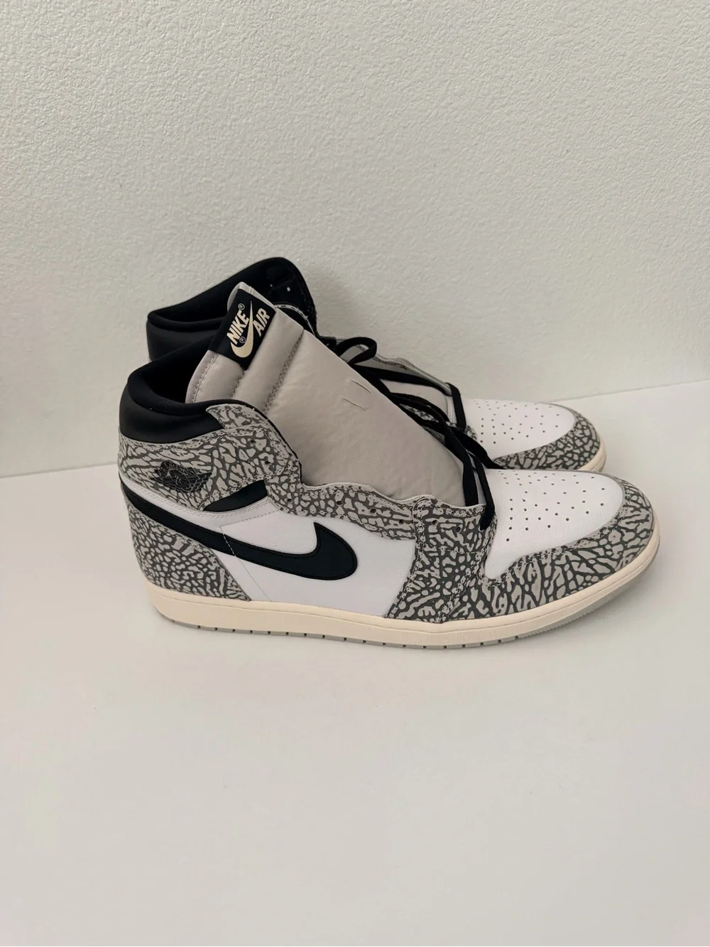 Jordan 1 Retro High OG Men's Shoes Tech Grey-Muslin-Black DZ5485-052 Size 18